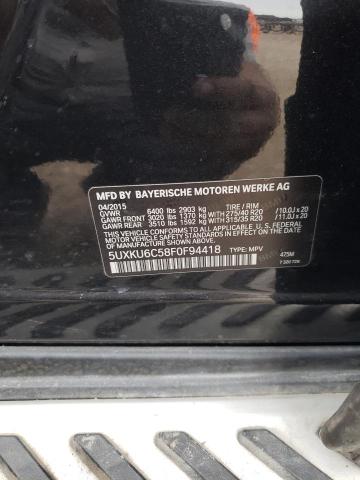 5UXKU6C58F0F94418 - 2015 BMW X6 XDRIVE50I BLACK photo 13
