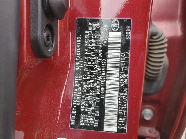 4T1BF1FK8FU891223 - 2015 TOYOTA CAMRY LE BURGUNDY photo 12