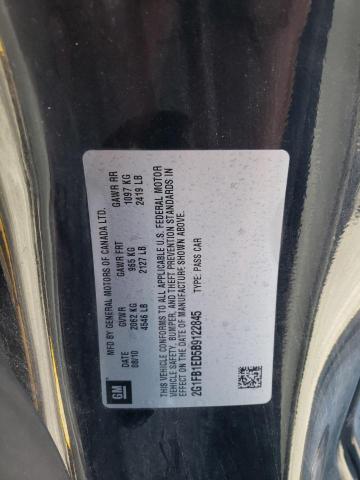 2G1FB1ED5B9122845 - 2011 CHEVROLET CAMARO LT BLACK photo 13