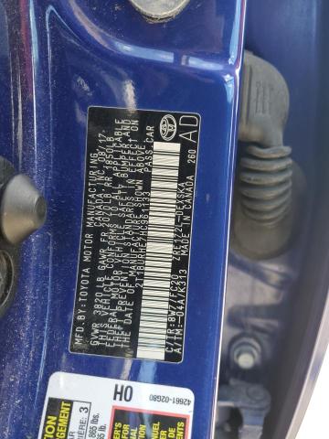 2T1BURHE7HC961133 - 2017 TOYOTA COROLLA L BLUE photo 12