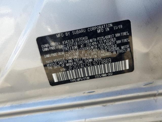 JF2GTACC6L9219869 - 2020 SUBARU CROSSTREK PREMIUM SILVER photo 14