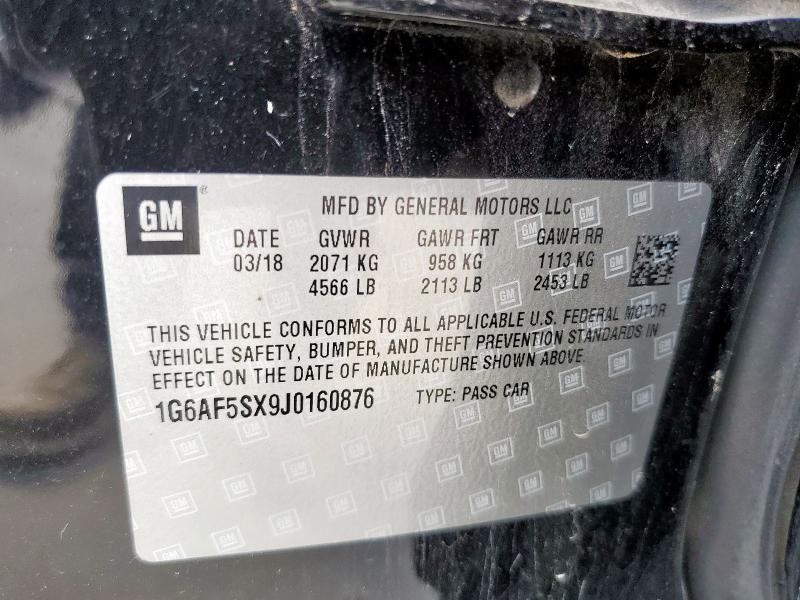 1G6AF5SX9J0160876 - 2018 CADILLAC ATS LUXURY Қара фото 13