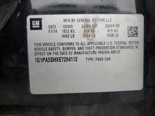 1G1PA5SHXE7284112 - 2014 CHEVROLET CRUZE LS BLACK photo 12