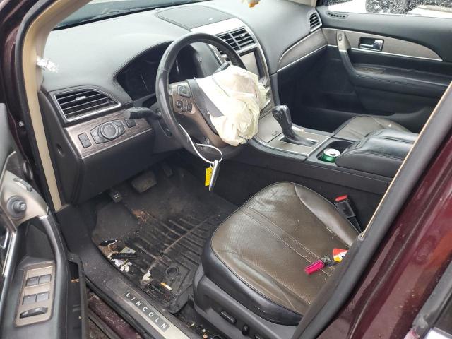 2LMDJ6JK7BBJ11907 - 2011 LINCOLN MKX BURGUNDY photo 8