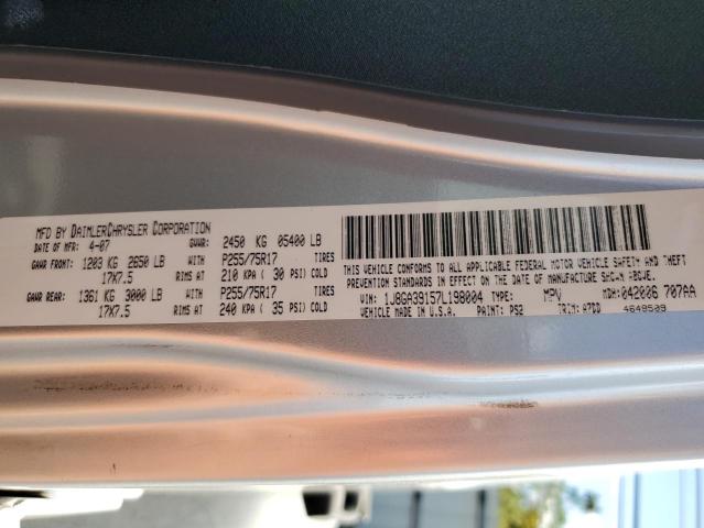 1J8GA39157L198004 - 2007 JEEP WRANGLER X ვერცხლისფერი ფოტო 14