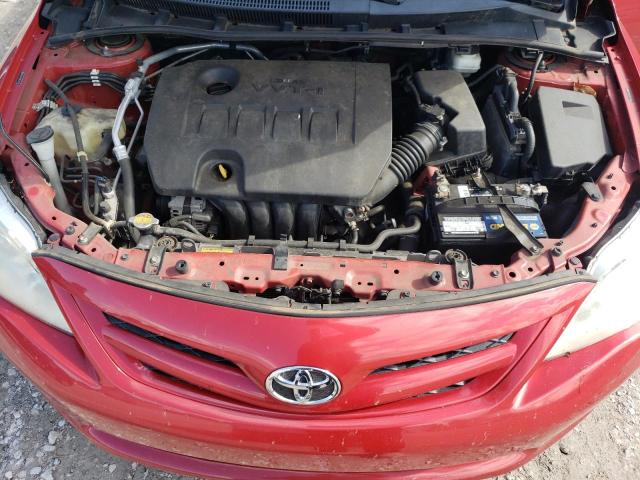 2T1BU4EE0BC543074 - 2011 TOYOTA COROLLA BASE Rojo foto 11
