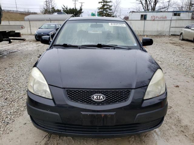 KNADE123776279323 - 2007 KIA RIO BASE BLACK photo 5