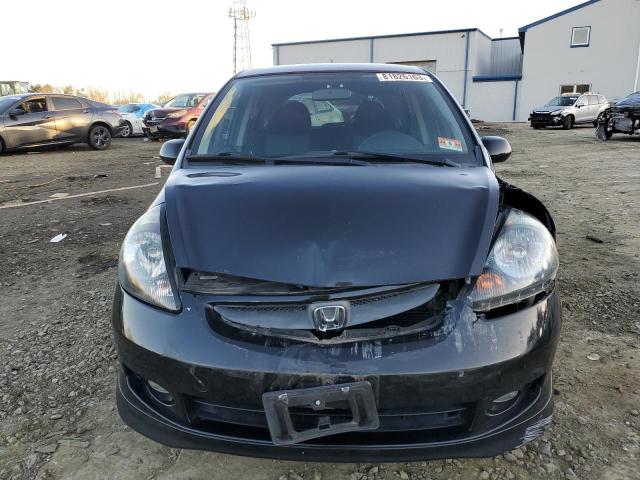 JHMGD38637S041796 - 2007 HONDA FIT S BLACK photo 5