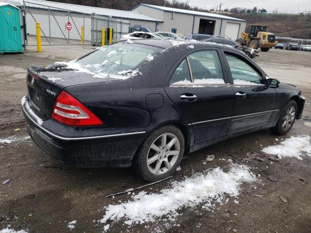 WDBRF92H87F908005 - 2007 MERCEDES-BENZ C 280 4MATIC BLACK photo 3