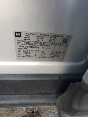 2GNAXHEV5J6119956 - 2018 CHEVROLET EQUINOX LS SILVER photo 14