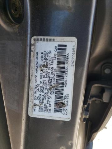 1NXBR32E53Z043587 - 2003 TOYOTA COROLLA CE ნაცრისფერი ფოტო 12