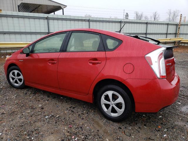 JTDKN3DUXC1600760 - 2012 TOYOTA PRIUS RED photo 2