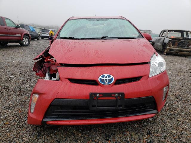 JTDKN3DUXC1600760 - 2012 TOYOTA PRIUS RED photo 5