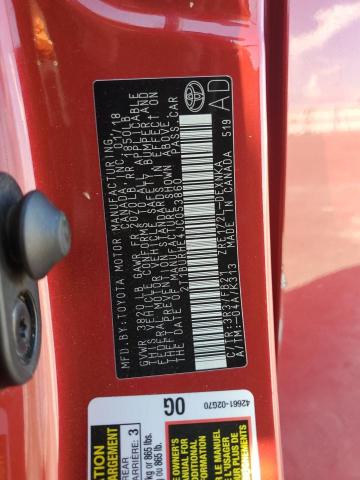 2T1BURHE4JC053860 - 2018 TOYOTA COROLLA L Qırmızı foto 12