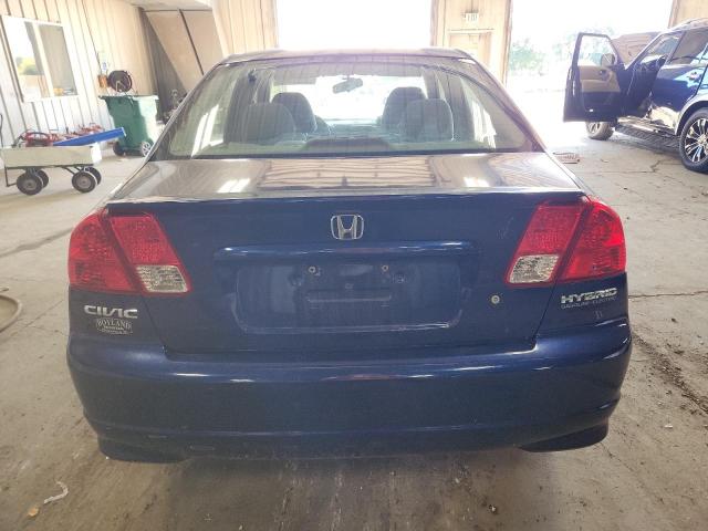 JHMES96665S024667 - 2005 HONDA CIVIC HYBRID Mavi foto 6