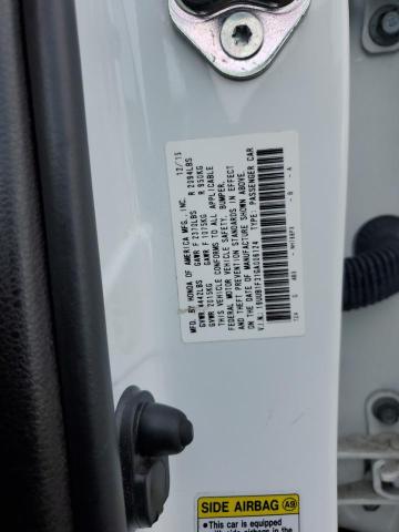 19UUB1F31GA006124 - 2016 ACURA TLX WHITE photo 12