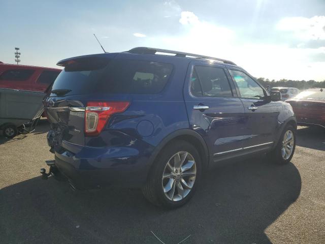 1FM5K7F81EGA97256 - 2014 FORD EXPLORER LIMITED BLUE photo 3