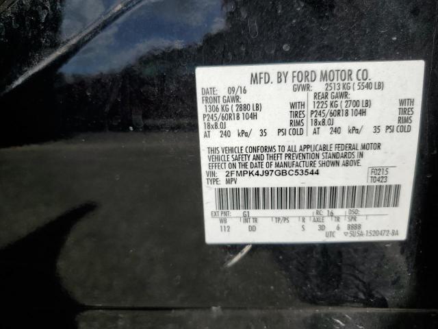 2FMPK4J97GBC53544 - 2016 FORD EDGE SEL 黑色 照片 13