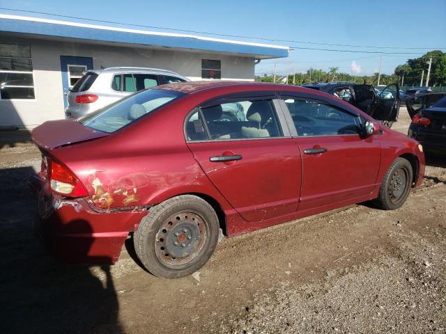2HGFA1F53AH550937 - 2010 HONDA CIVIC LX BURGUNDY photo 3
