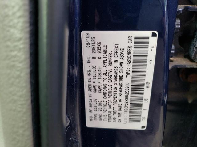 1HGCP26839A200980 - 2009 HONDA ACCORD EXL BLUE photo 12