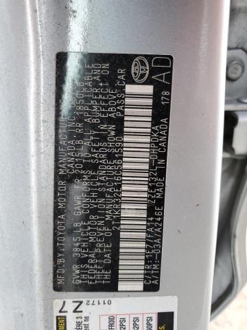 2T1KR32E16C561590 - 2006 TOYOTA COROLLA MA XR SILVER photo 12