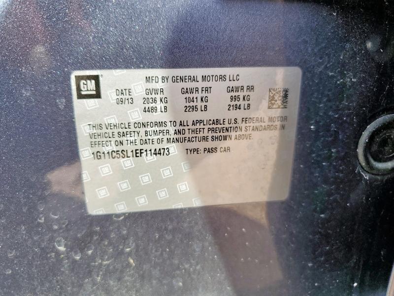1G11C5SL1EF114473 - 2014 CHEVROLET MALIBU 1LT BLUE photo 12
