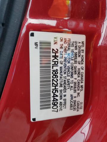 2HKRL18622H544907 - 2002 HONDA ODYSSEY EX RED photo 12