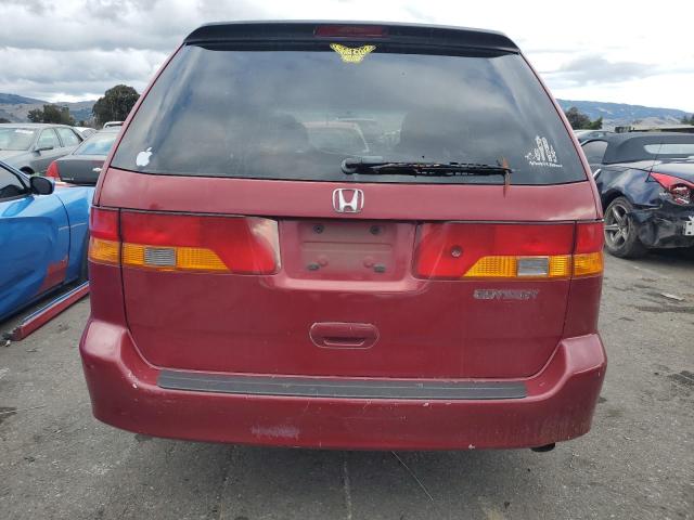 2HKRL18622H544907 - 2002 HONDA ODYSSEY EX RED photo 6