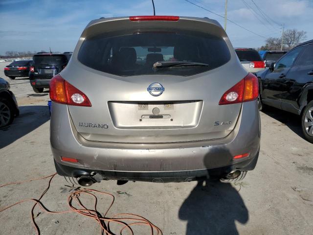 JN8AZ18W49W149258 - 2009 NISSAN MURANO S GOLD photo 6