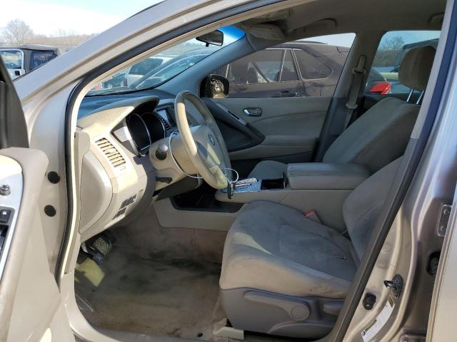 JN8AZ18W49W149258 - 2009 NISSAN MURANO S GOLD photo 7