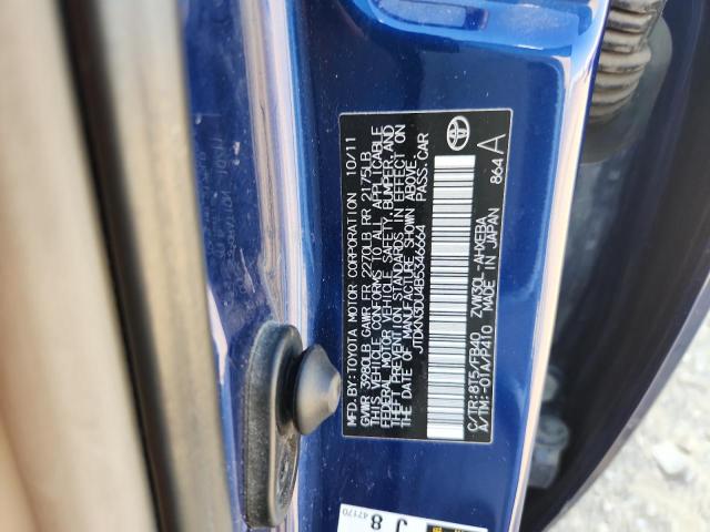 JTDKN3DU4B5346664 - 2011 TOYOTA PRIUS 蓝色 照片 12