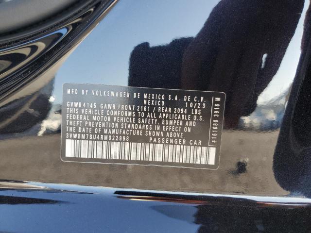 3VWBM7BU4RM022998 - 2024 VOLKSWAGEN JETTA SPORT BLACK photo 12