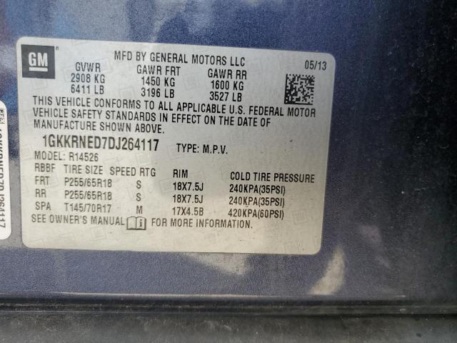 1GKKRNED7DJ264117 - 2013 GMC ACADIA SLE 蓝色 照片 13