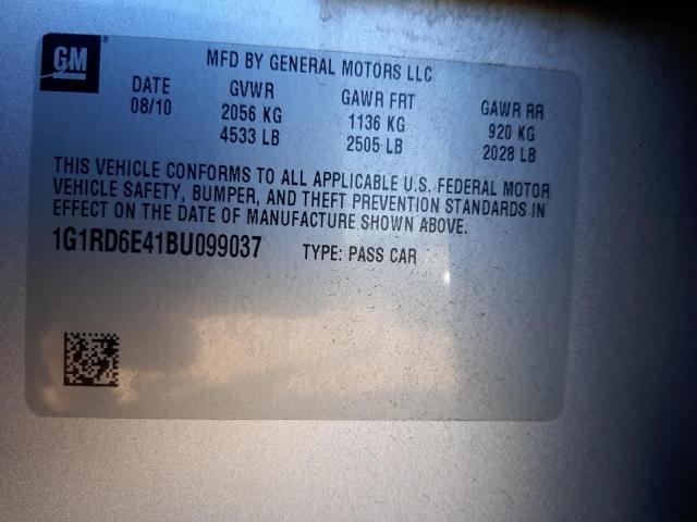 1G1RD6E41BU099037 - 2011 CHEVROLET VOLT SILVER photo 12