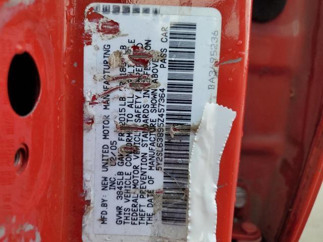 5Y2SL63895Z457364 - 2005 PONTIAC VIBE წითელი ფოტო 14