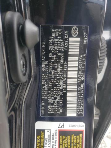 4T1BF1FK1HU642314 - 2017 TOYOTA CAMRY LE BLACK photo 12