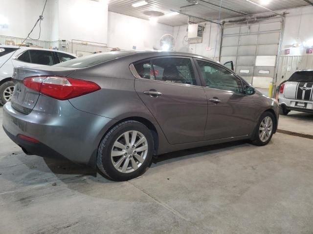 KNAFX4A81F5304285 - 2015 KIA FORTE EX GRAY photo 3