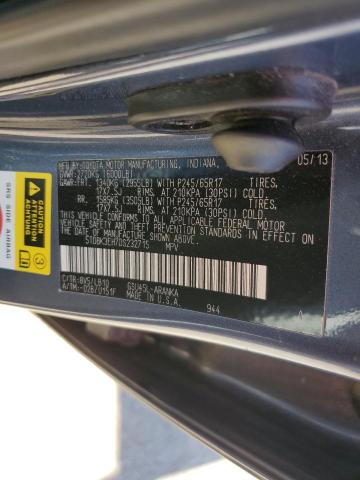 5TDBK3EH7DS232715 - 2013 TOYOTA HIGHLANDER BASE Графитовый фото 14