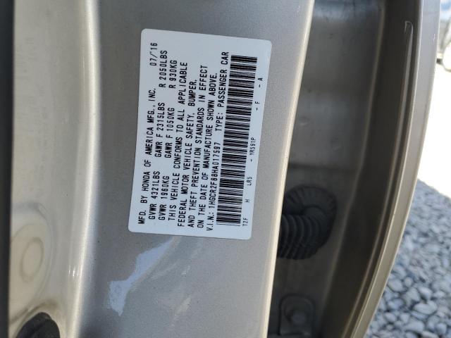 1HGCR2F88HA017597 - 2017 HONDA ACCORD EXL TAN photo 12