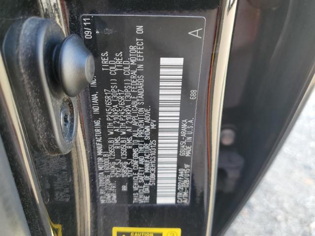 5TDBK3EH1CS103125 - 2012 TOYOTA HIGHLANDER BASE 黑色 照片 13