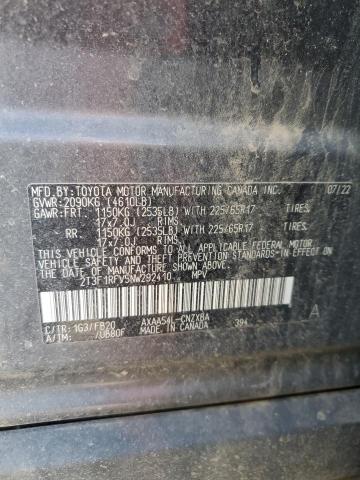 2T3F1RFV5NW292410 - 2022 TOYOTA RAV4 LE GRAY photo 13