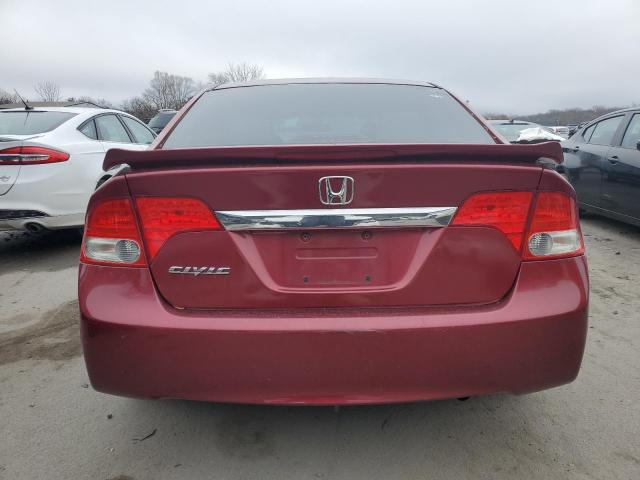 2HGFA16819H341914 - 2009 HONDA CIVIC EX RED photo 6