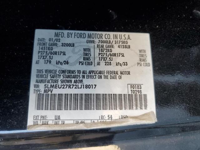 5LMEU27R72LJ18017 - 2002 LINCOLN NAVIGATOR 黑色 照片 14