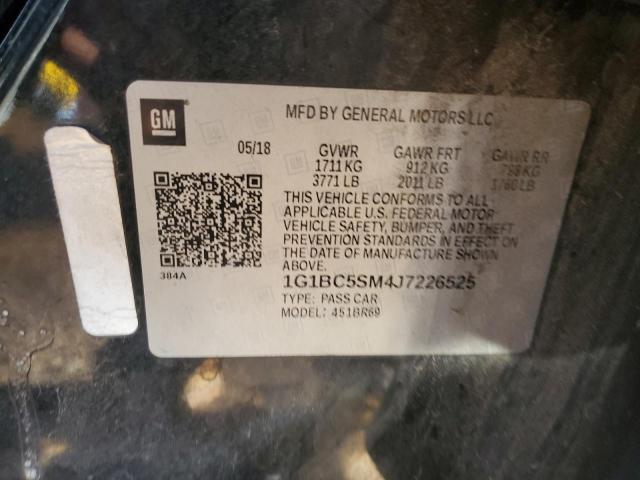 1G1BC5SM4J7226525 - 2018 CHEVROLET CRUZE LS Schwarz Foto 12