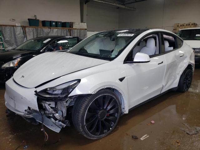 7SAYGDEF4NF499156 - 2022 TESLA MODEL Y WHITE photo 1