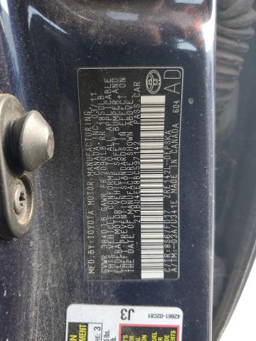 2T1BU4EE8BC597142 - 2011 TOYOTA COROLLA BASE Blau Foto 12