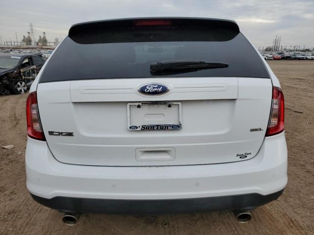 2FMDK3JC8EBA34095 - 2014 FORD EDGE SEL WHITE photo 6