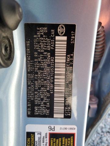 4T1BF1FK1CU532582 - 2012 TOYOTA CAMRY BASE 蓝色 照片 12