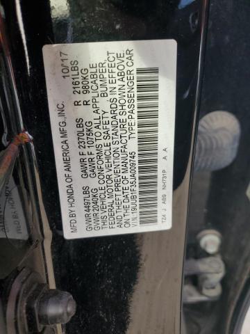 19UUB1F35JA009745 - 2018 ACURA TLX 黑色 照片 12