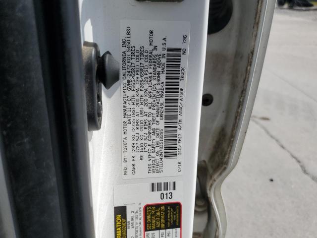 5TELU42N78Z518295 - 2008 TOYOTA TACOMA DOUBLE CAB 白色 照片 12